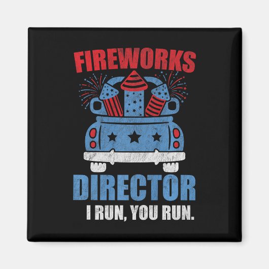 Funny 4th of Juli de Directeur van het Vuurwerk ik Magneet (Voorkant)