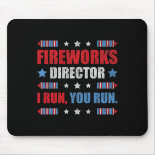Funny 4th of Juli de Directeur van het Vuurwerk ik Muismat