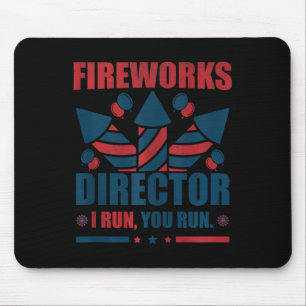 Funny 4th of Juli de Directeur van het Vuurwerk ik Muismat