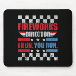 Funny 4th of Juli de Directeur van het Vuurwerk ik Muismat
