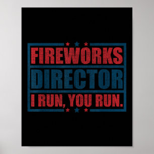 Funny 4th of Juli de Directeur van het Vuurwerk ik Poster