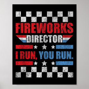 Funny 4th of Juli de Directeur van het Vuurwerk ik Poster