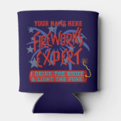 Funny 4th of Juli Onafhankelijkheidsvuurwerkdeskun Blikjeskoeler (Achterkant)