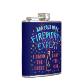 Funny 4th of Juli Onafhankelijkheidsvuurwerkdeskun Heupfles (Rechts)