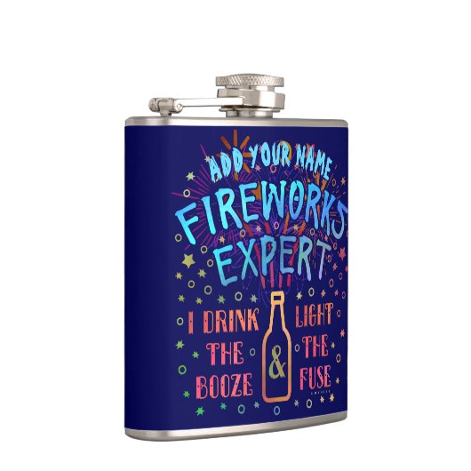 Funny 4th of Juli Onafhankelijkheidsvuurwerkdeskun Heupfles (Rechts)