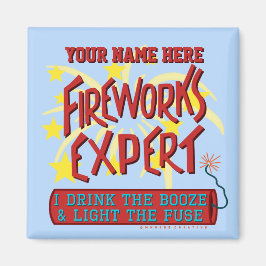 Funny 4th of Juli Onafhankelijkheidsvuurwerkdeskun Magneet