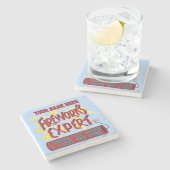 Funny 4th of Juli Onafhankelijkheidsvuurwerkdeskun Stenen Onderzetter (Zijkant)