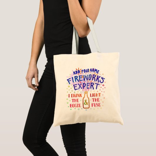 Funny 4th of Juli Onafhankelijkheidsvuurwerkdeskun Tote Bag (Voorkant (product))