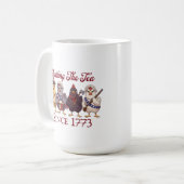 Funny 4th of July Chickens Spilling Tea Since 1773 Koffiemok (Voorkant links)