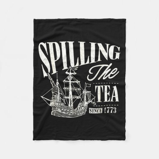 Funny 4th Of July Slling The Tea Since 1773 Fleece Deken (Voorkant)
