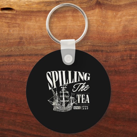 Funny 4th Of July Slling The Tea Since 1773 Sleutelhanger (Voorkant)