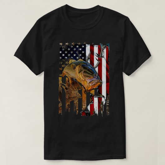  FUNNY 4th of JULY VIST American Fl T-shirt (Design voorkant)
