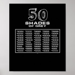Funny 50 grijze schaduwen poster