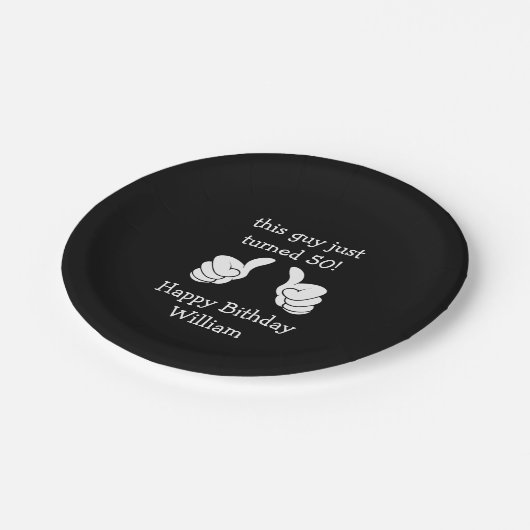 Funny 50 th Birthday Party Borden Papieren Bordje (Gekanteld)