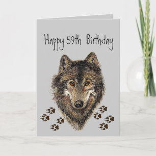Funny, 50e 59e, Birthday Wolf, Wolven Kaart