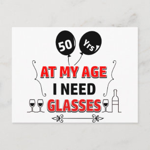 Funny 50e jaarjarig cadeau briefkaart
