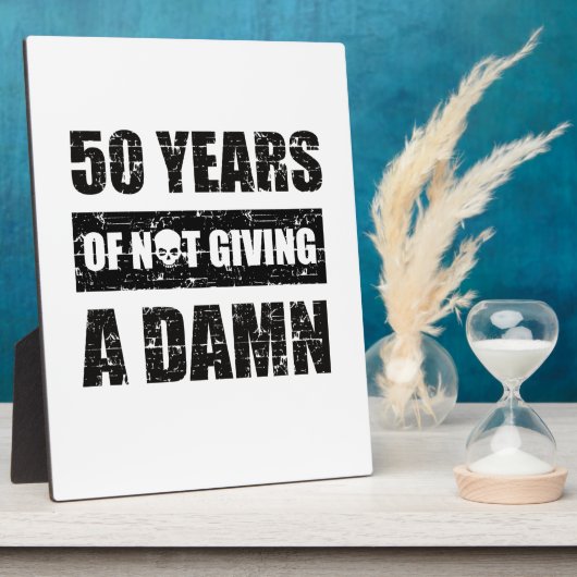 Funny 50e jaarjarig cadeau fotoplaat (Zijkant)