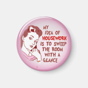 Funny 50's huisvrouw Woman Housework Magnet