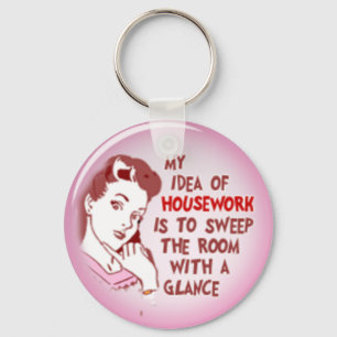 Funny 50's Vrouw Mijn idee van Sleutelhanger voor 