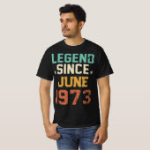 Funny 50th Birthday, 50 Legend sinds 1973 T-shirt (Voorkant volledig)