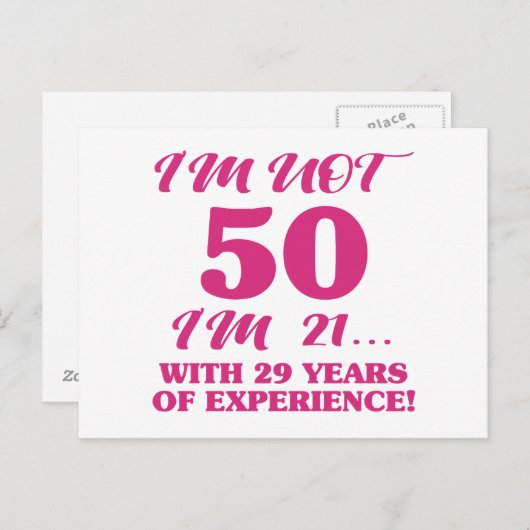 Funny 50th Birthday Briefkaart (Voorkant / Achterkant)