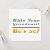 Funny 50th Birthday cadeau voor hem Kaart (Voorkant / Achterkant in situ)