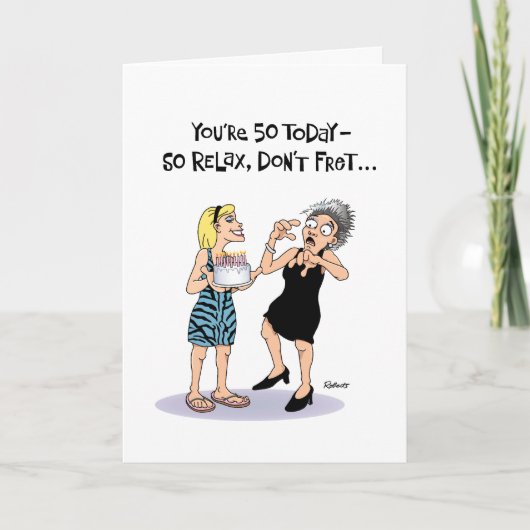 Funny 50th Birthday Card for Women Kaart (Voorkant)