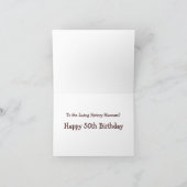 Funny 50th Birthday Card Living History Museum Kaart (Binnen)