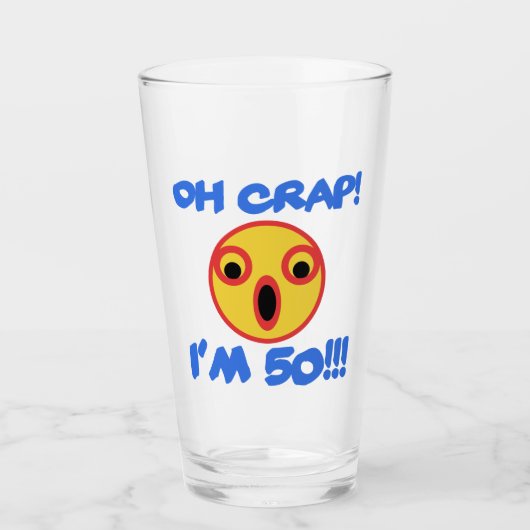 Funny 50th Birthday Gag Gift Glas (Voorkant)