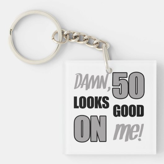 Funny 50th Birthday Gag Gift Sleutelhanger (voorkant)