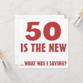 Funny 50th Birthday Gag Gifts Kaart (Voorkant / Achterkant in situ)