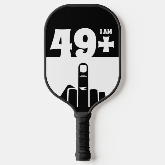Funny 50th Birthday Gift, 49 plus één controleur Pickleball Paddle (Voorkant)