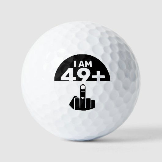 Funny 50th Birthday Gift, 49 plus één Golfballen (Voorkant)