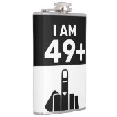 Funny 50th Birthday Gift, 49 plus één Heupfles (Rechts)