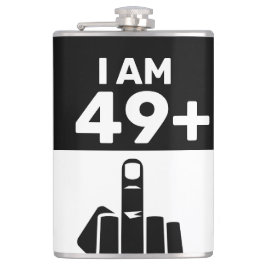 Funny 50th Birthday Gift, 49 plus één Heupfles