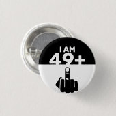 Funny 50th Birthday Gift, 49 plus één Ronde Button 3,2 Cm (Voorkant /achterkant)