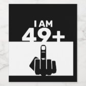 Funny 50th Birthday Gift, 49 plus één Wijn Etiket (Enkel label)