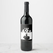 Funny 50th Birthday Gift, 49 plus één Wijn Etiket (Voorkant)