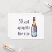 Funny 50th Birthday Gift Ideas Kaart (Voorkant / Achterkant in situ)