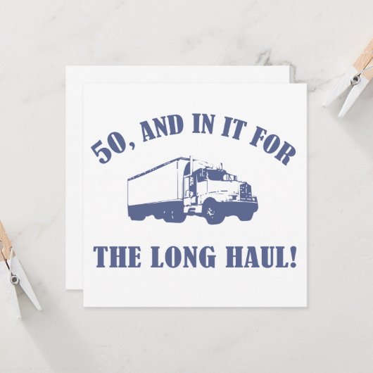 Funny 50th Birthday Gift Kaart (Voorkant / Achterkant in situ)