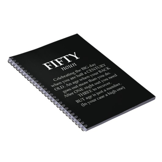 Funny 50th Birthday Gifts 50 Years Old Fifty Humor Notitieboek (Rechterzijde)