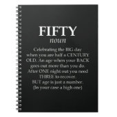 Funny 50th Birthday Gifts 50 Years Old Fifty Humor Notitieboek (Voorkant)