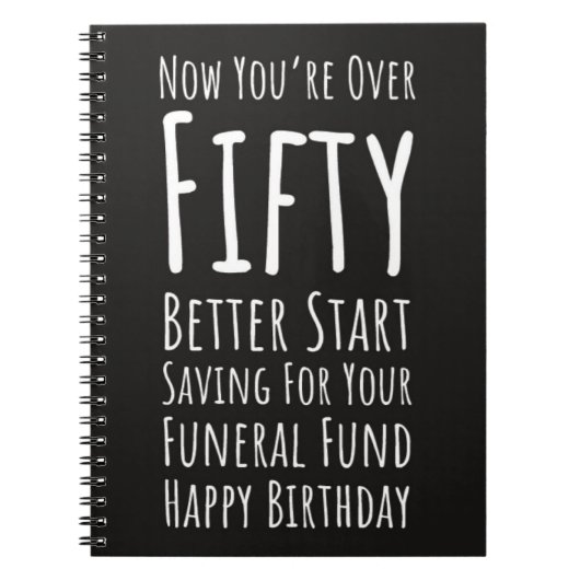 Funny 50th Birthday Gifts Fifty 50 And Fabulous Notitieboek (Voorkant)