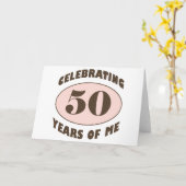 Funny 50th Birthday Gifts Kaart (Gele Bloem)