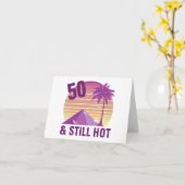 Funny 50th Birthday Hot Kaart (Gele Bloem)