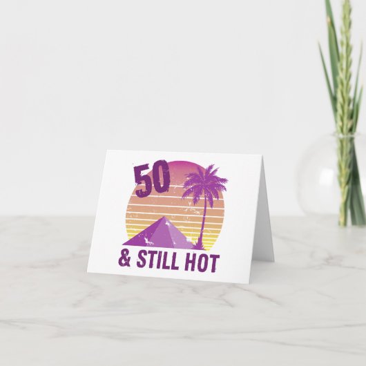 Funny 50th Birthday Hot Kaart (Voorkant)