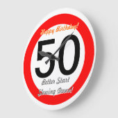 Funny 50th Birthday Joke 50 Road Sign Speed Limit Grote Klok (Hoek)