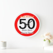 Funny 50th Birthday Joke 50 Road Sign Speed Limit Grote Klok (Huis)