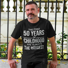 Funny 50th Birthday Joke Gift 50 jaar Kindertijd T-shirt