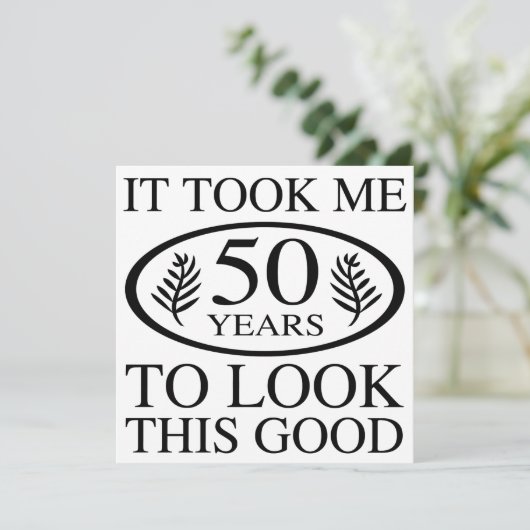 Funny 50th Birthday Kaart (Staand voorkant)